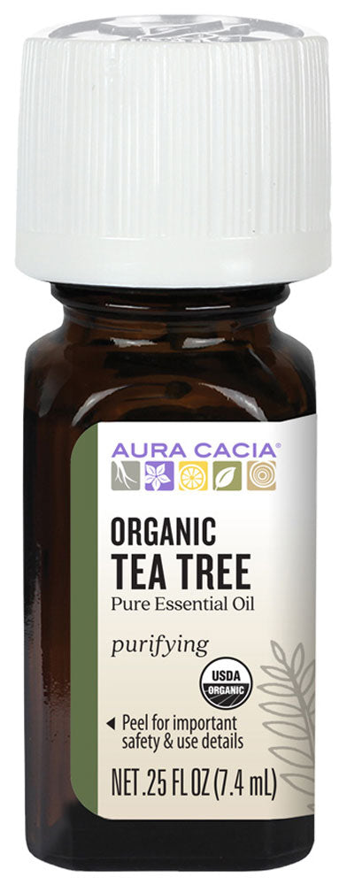 AURA CACIA Tea Tree Organic Essential Oil (7.4 ml)