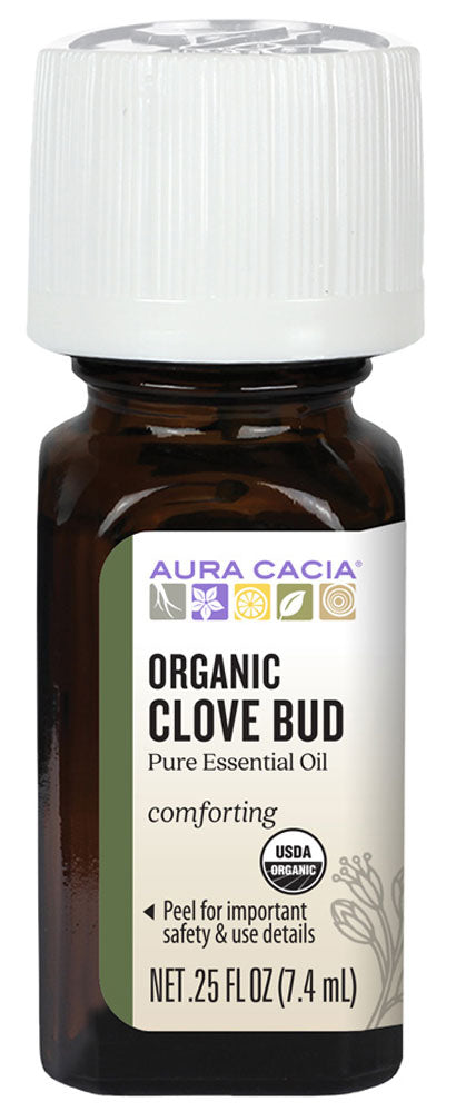 AURA CACIA Clove Bud Organic Essential Oil (7.4 ml)