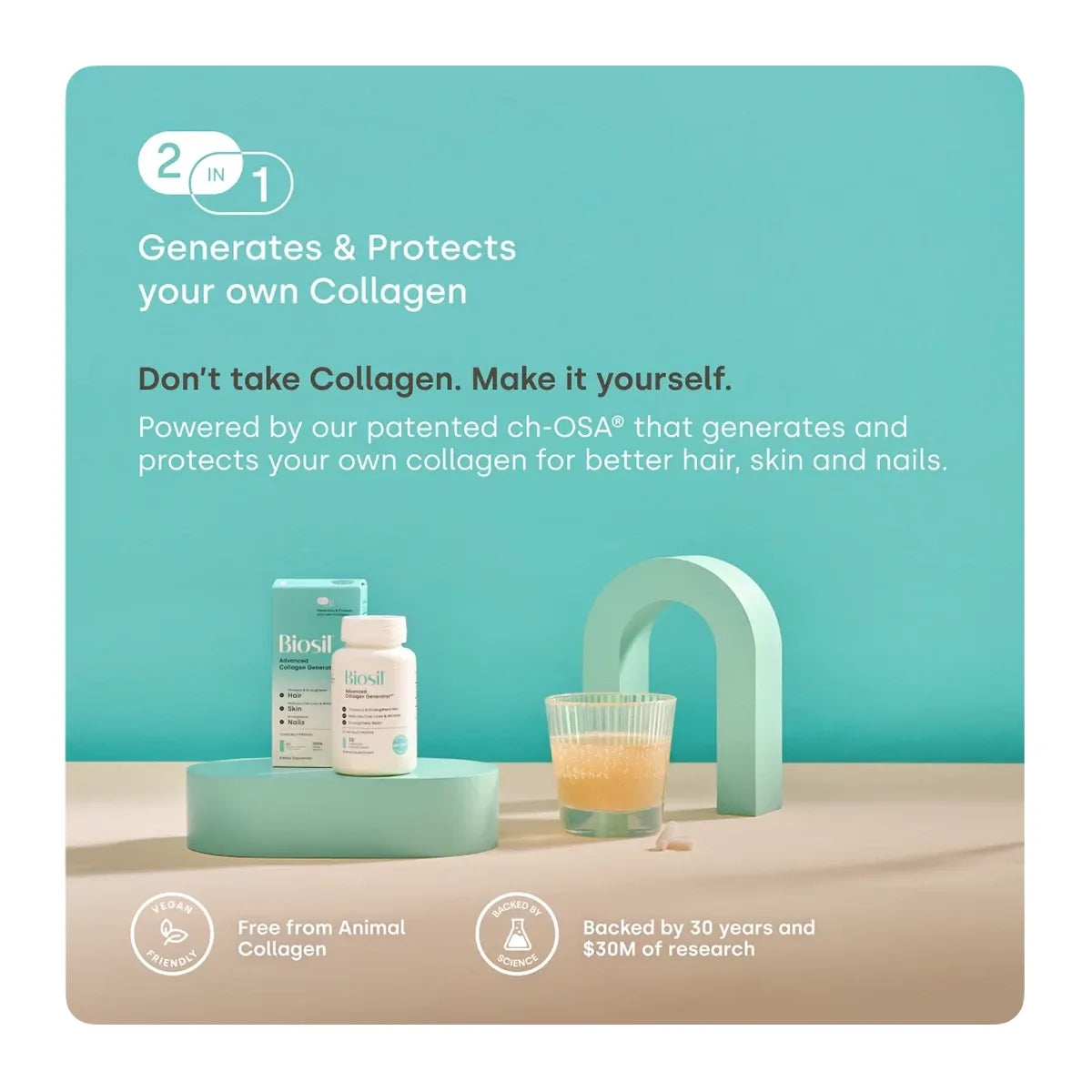 BIOSIL Advanced Collagen Generator 5mg 90 Vegetarian Caps