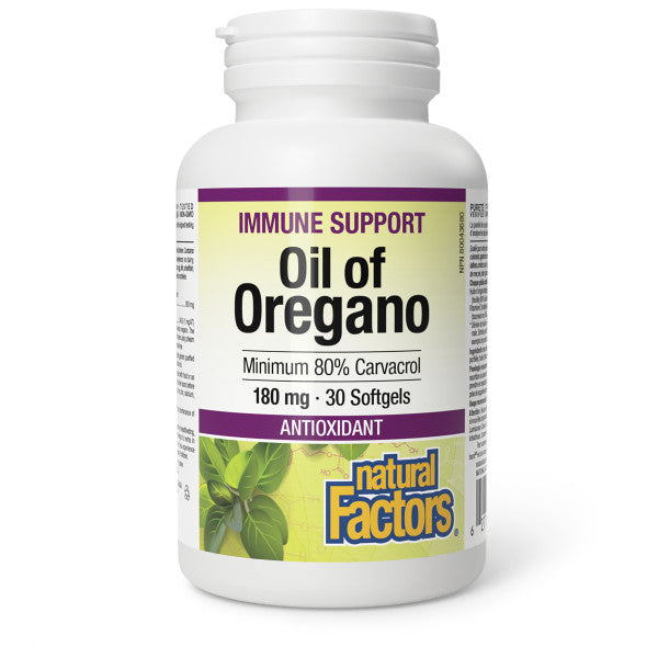NATURAL FACTORS - Oil of Oregano (180 mg - 30 sgels)