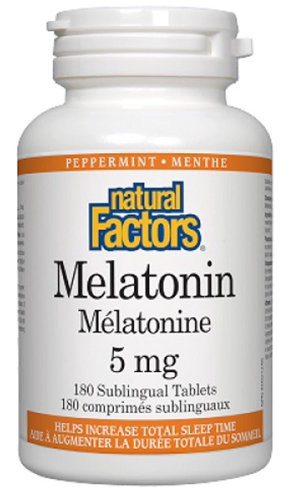 NATURAL FACTORS Melatonin (5 mg - 180 sub tabs)