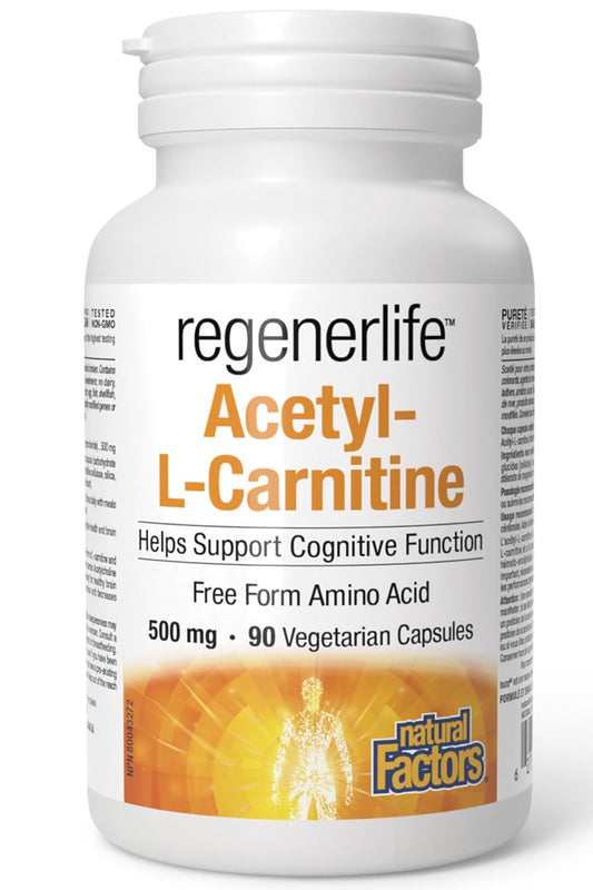 NATURAL FACTORS Regenerlife Acetyl-L-Carnitine (500 mg - 90 vcaps)
