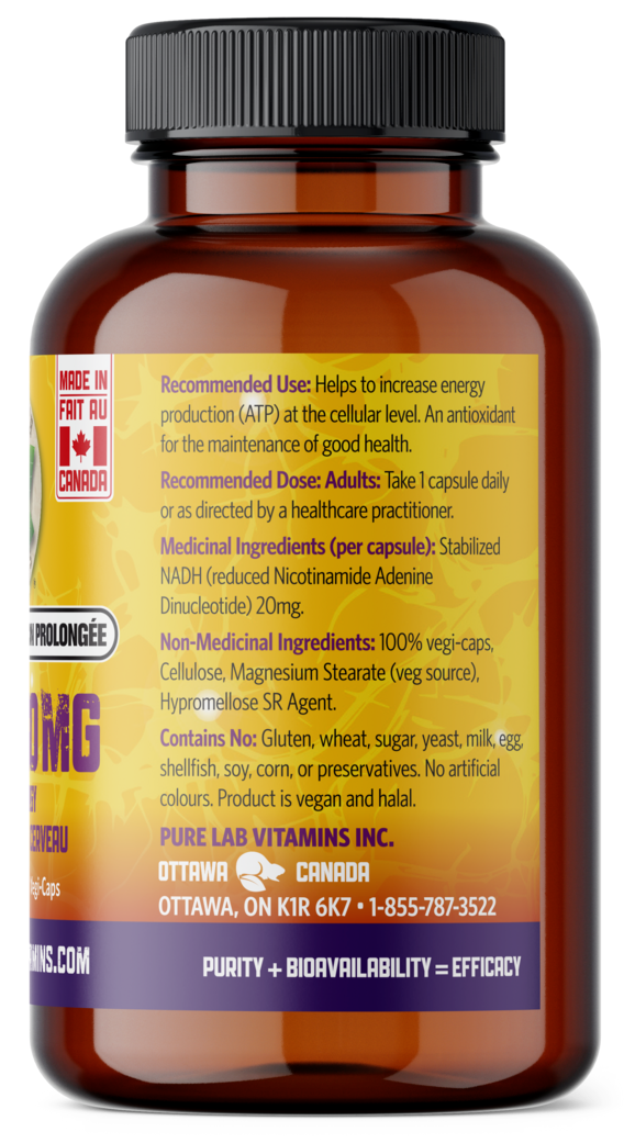 Vitamin supplement bottle with label on a white background