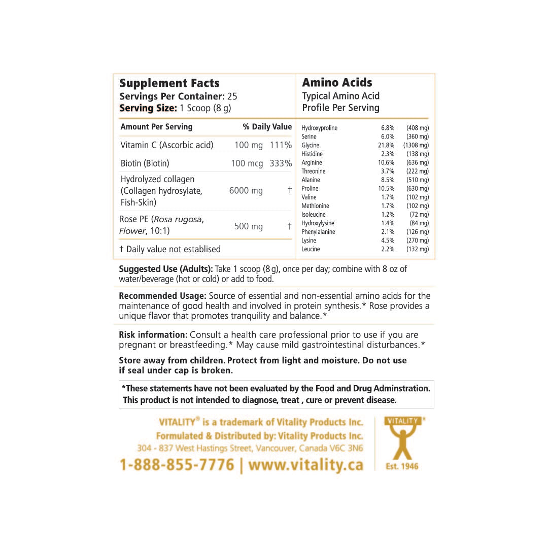 VITALITY Marine Collagen + Rose