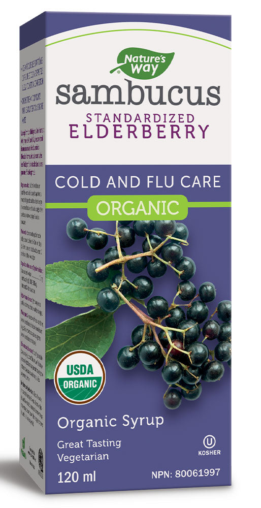 SAMBUCUS Organic Elderberry Cold & Flu Syrup (120 ml)