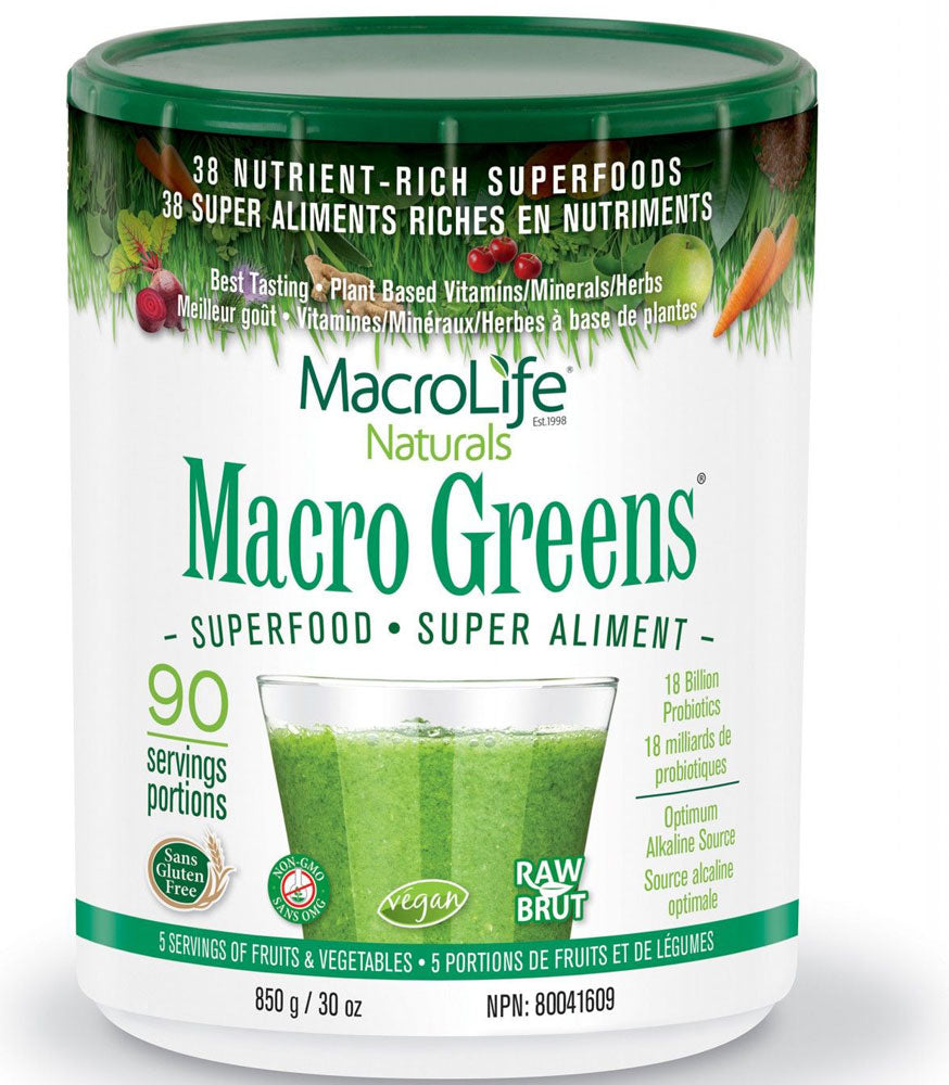 MACROLIFE NATURALS Macro Greens canister 90 SRV