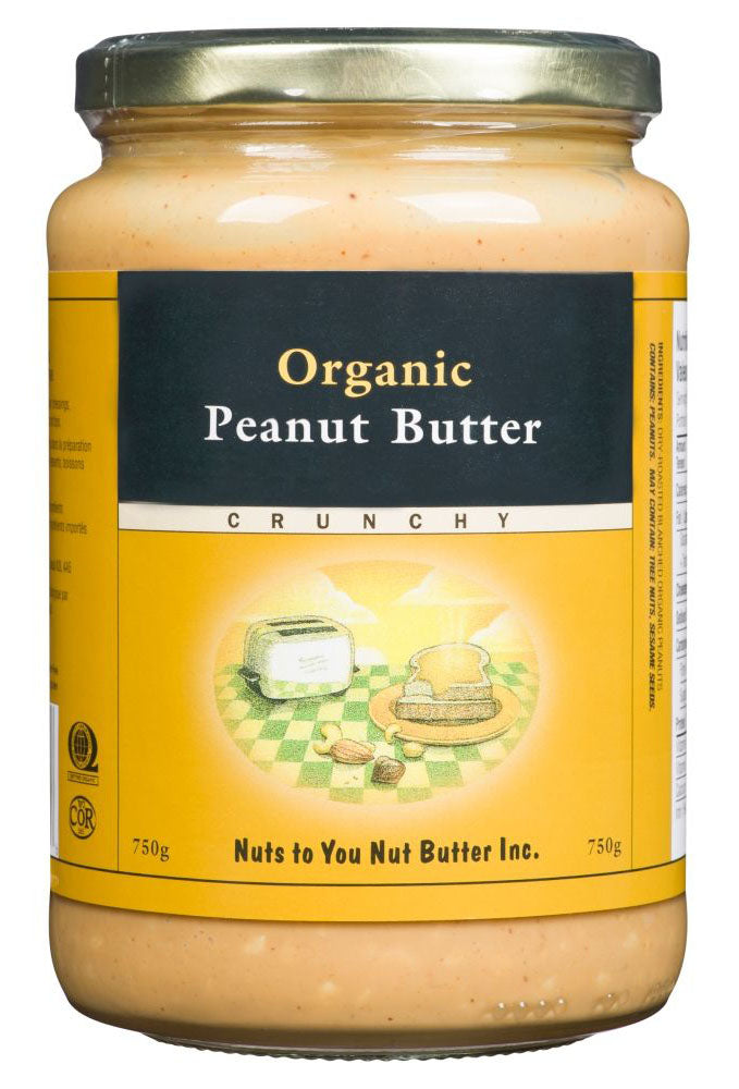 NUTS TO YOU Organic Peanut Butter Crunchy (750 gr)