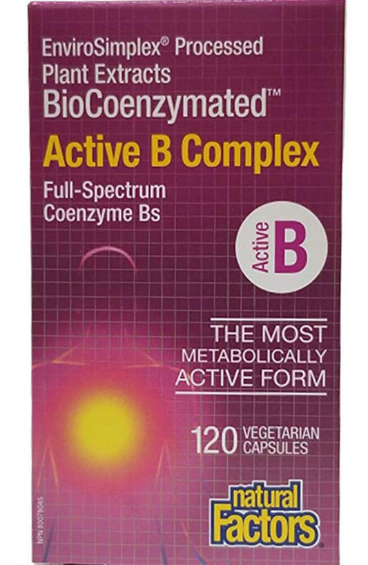 NATURAL FACTORS BioCoenzymated Active B Complex (120 veg caps)