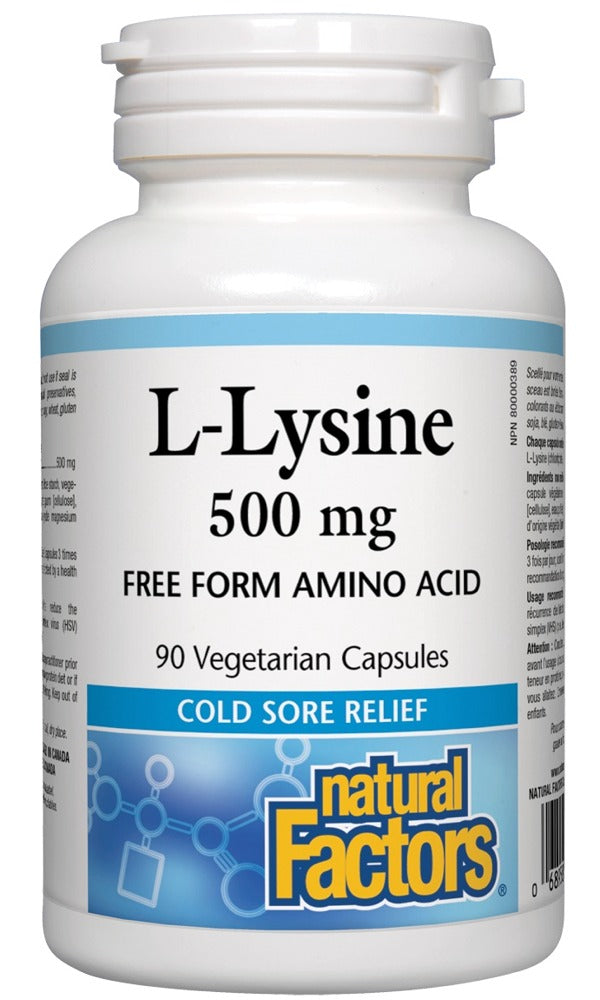 NATURAL FACTORS L-Lysine (500mg - 90 veg caps)