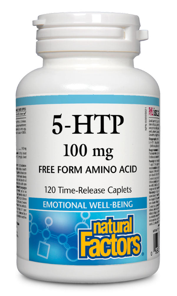 NATURAL FACTORS 5 HTP - Time Release (100 mg - 120 caplets)