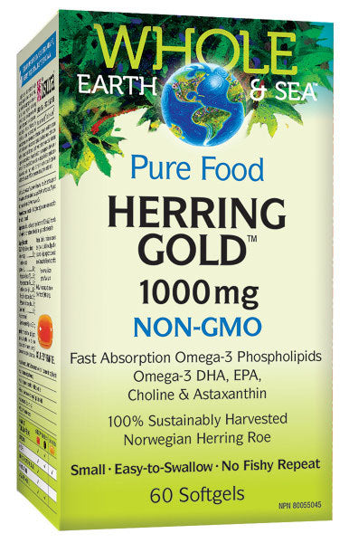 WHOLE EARTH & SEA Herring Gold Omega 3 (1000 mg - 60 sgels)