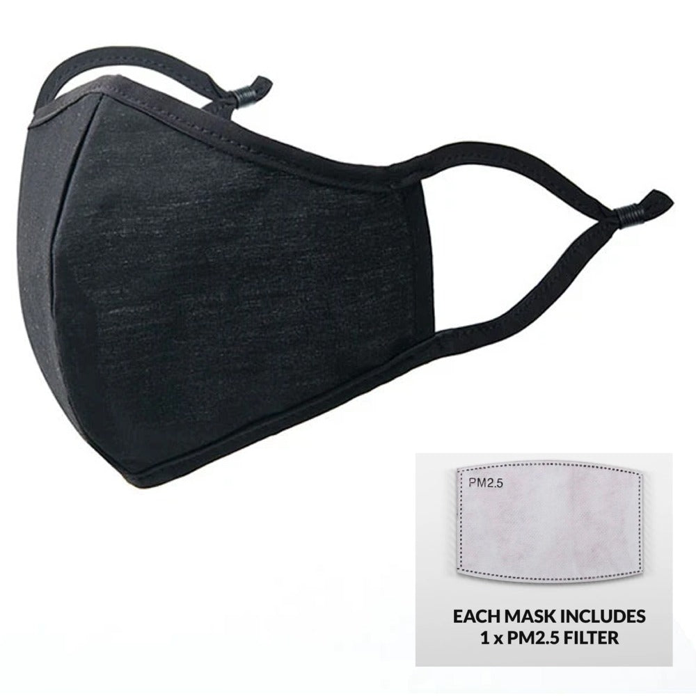 BRAVE 3 Layer Protective Face Mask + Filter (Black)