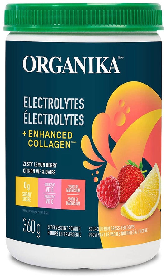 ORGANIKA Electrolytes + Enhanced Collagen ( Zesty Lemon Berry - 360 gr)