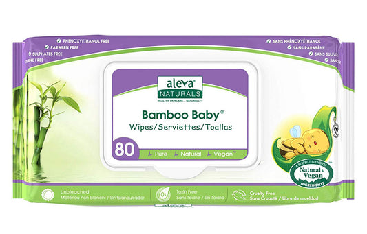 ALEVA NATURALS Bamboo Baby Wipes (80 pk)