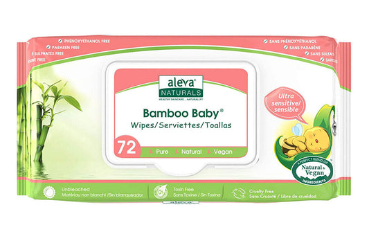 ALEVA NATURALS Bamboo Baby Sensitive Wipes (72 ct)