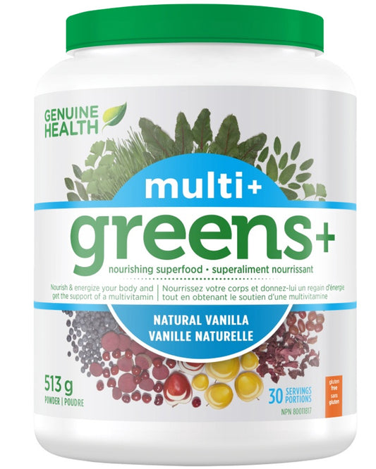 GENUINE HEALTH Greens+ Multi+ (Natural Vanilla - 513 gr)