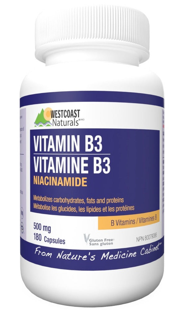 WESTCOAST NATURALS Niacinamide (500 mg - 180 caps)