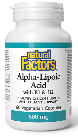 NATURAL FACTORS Alpha Lipoic Acid (600 mg - 60 veg caps)