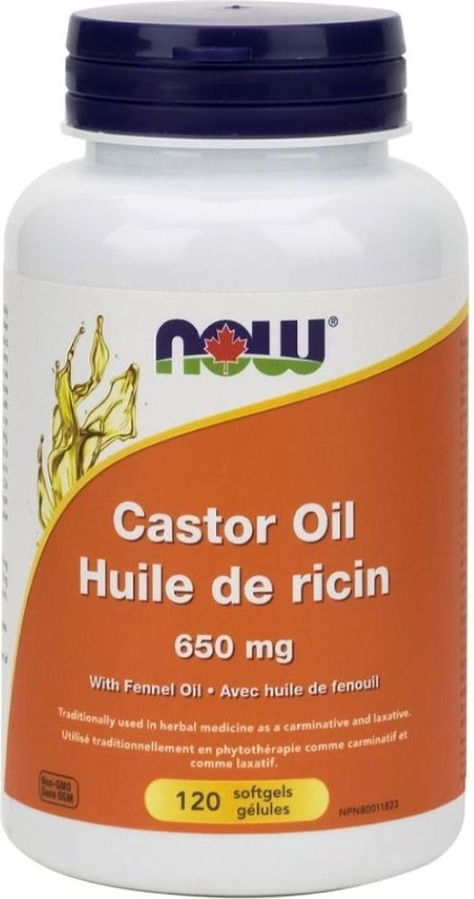 NOW Caster Oil  (650 mg - 120 sgels)