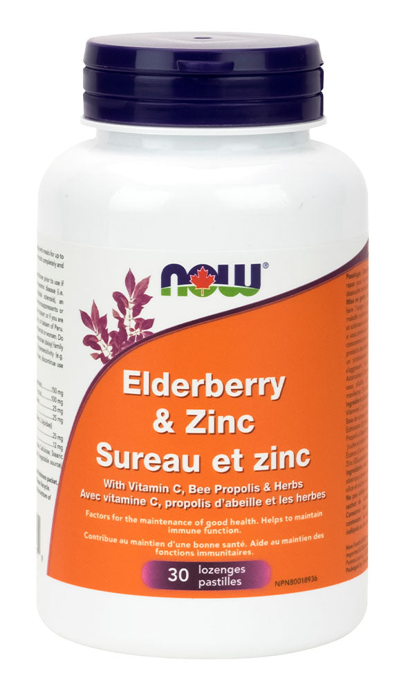 NOW Elderberry & Zinc (30 lozenges)