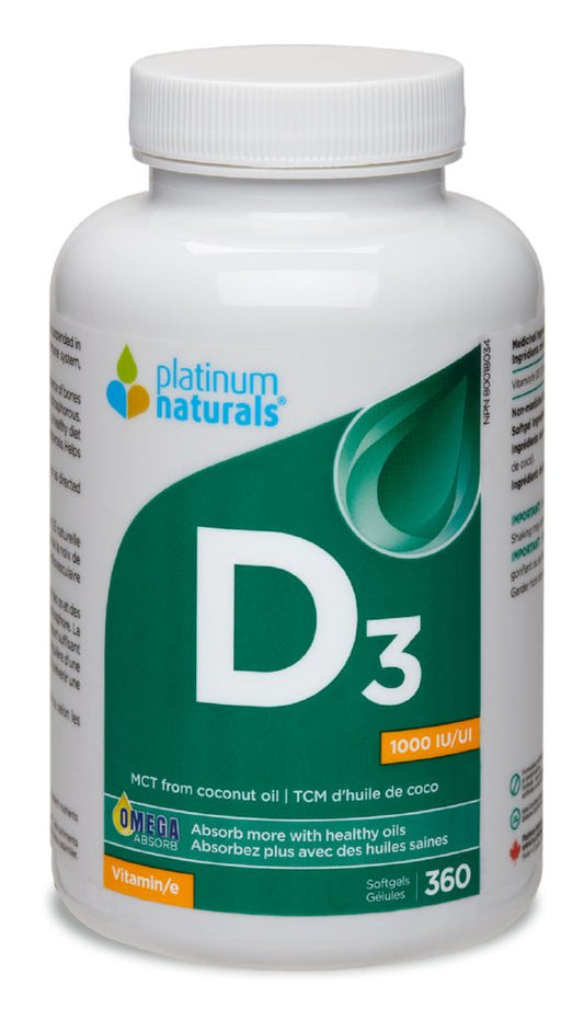 PLATINUM Vitamin D3 (1000 iu - 360 sgels)