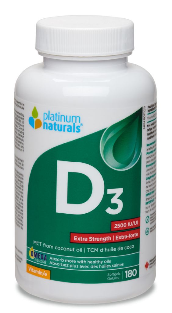 PLATINUM Vitamin D3 (2500 iu - 180 sgels)