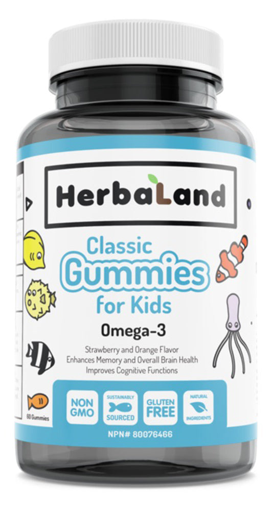 HERBALAND Kids Classic Omega 3 ( Orange - 60 gummies)