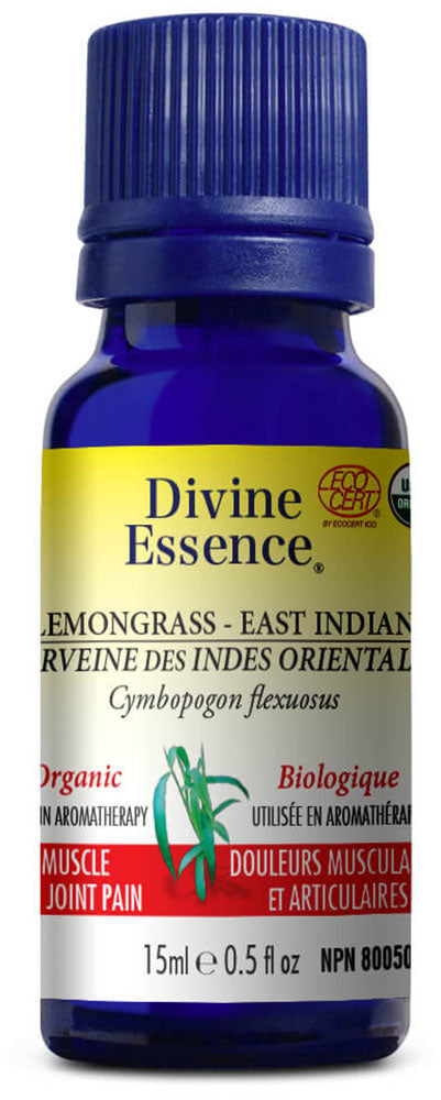DIVINE ESSENCE Lemongrass - East Indian (Organic - 15 ml)