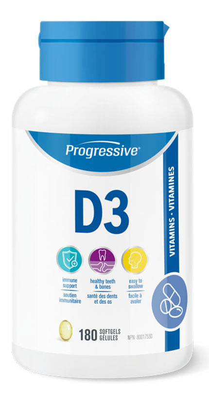 PROGRESSIVE Vitamin D3 (180 sgels)
