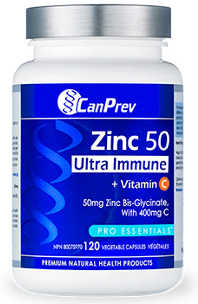 CANPREV Zinc 50 Ultra Immune + Vitamin C (120 caps)