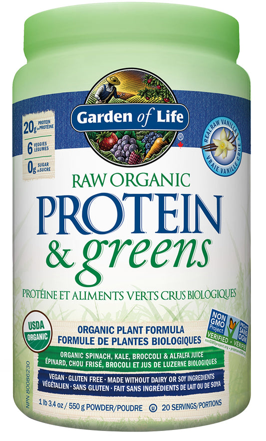 GARDEN OF LIFE Raw Organic Protein & Greens (Vanilla - 550 gr)